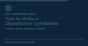 How to write a UK dissertation conclusion structure and mistakes