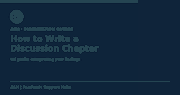 How to write a UK dissertation discussion chapter interpreting findings