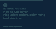 How to check assignment for plagiarism before submitting free tools