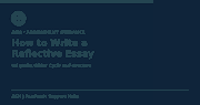 How to write a reflective essay UK university assignment Gibbs cycle