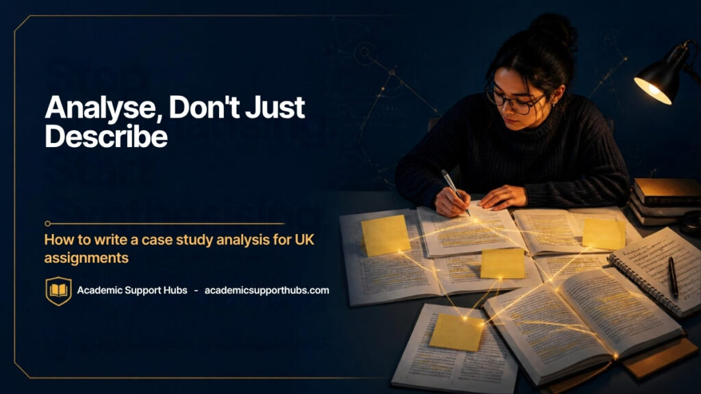 Analyse, don't just describe: how to write a case study analysis