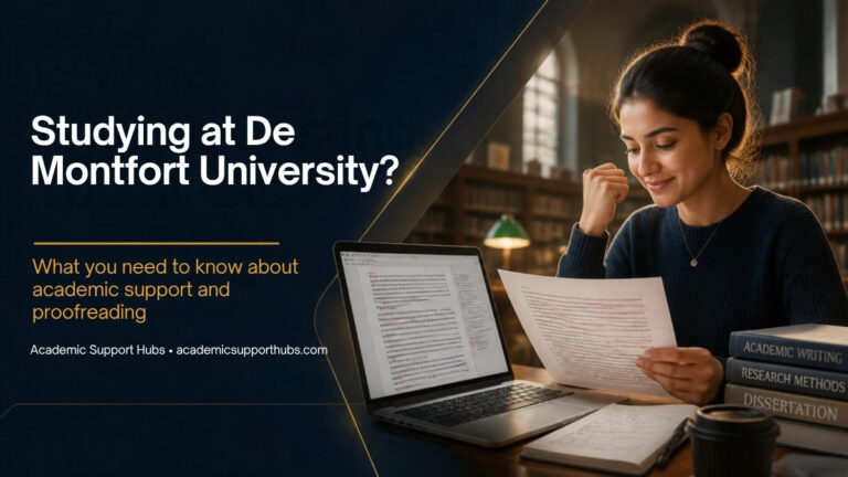 Studying at De Montfort University? Academic support and proofreading guide
