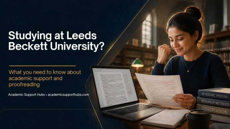 Studying at Leeds Beckett University? Academic support and proofreading guide