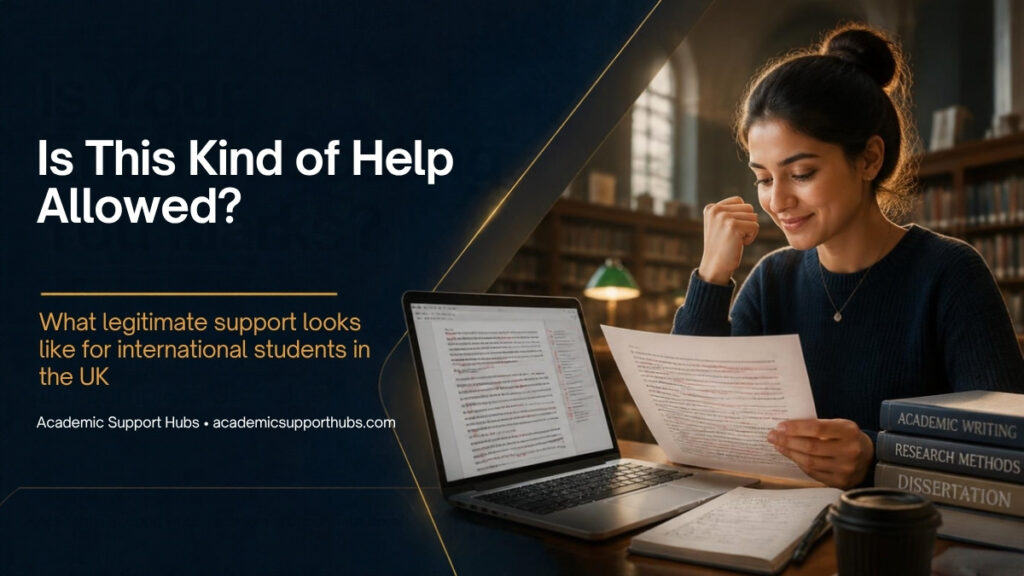 Legitimate academic support for international students in the UK