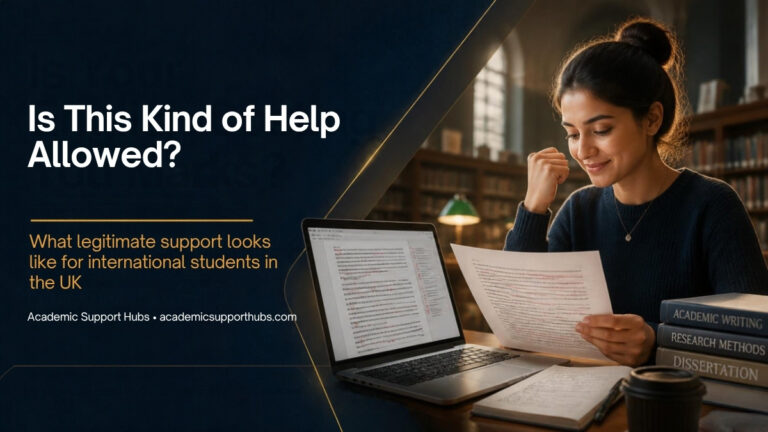 Legitimate academic support for international students in the UK
