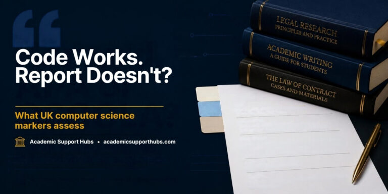 Code works, report doesn't? What UK computer science markers assess