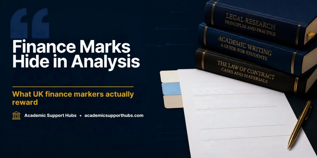 Finance marks hide in analysis: what UK finance markers reward