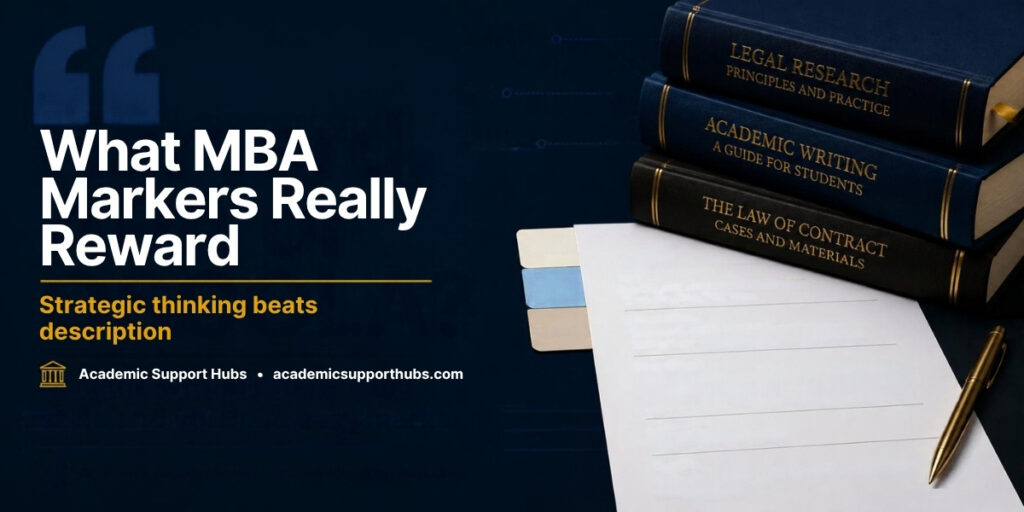 What MBA markers really reward: strategic thinking beats description